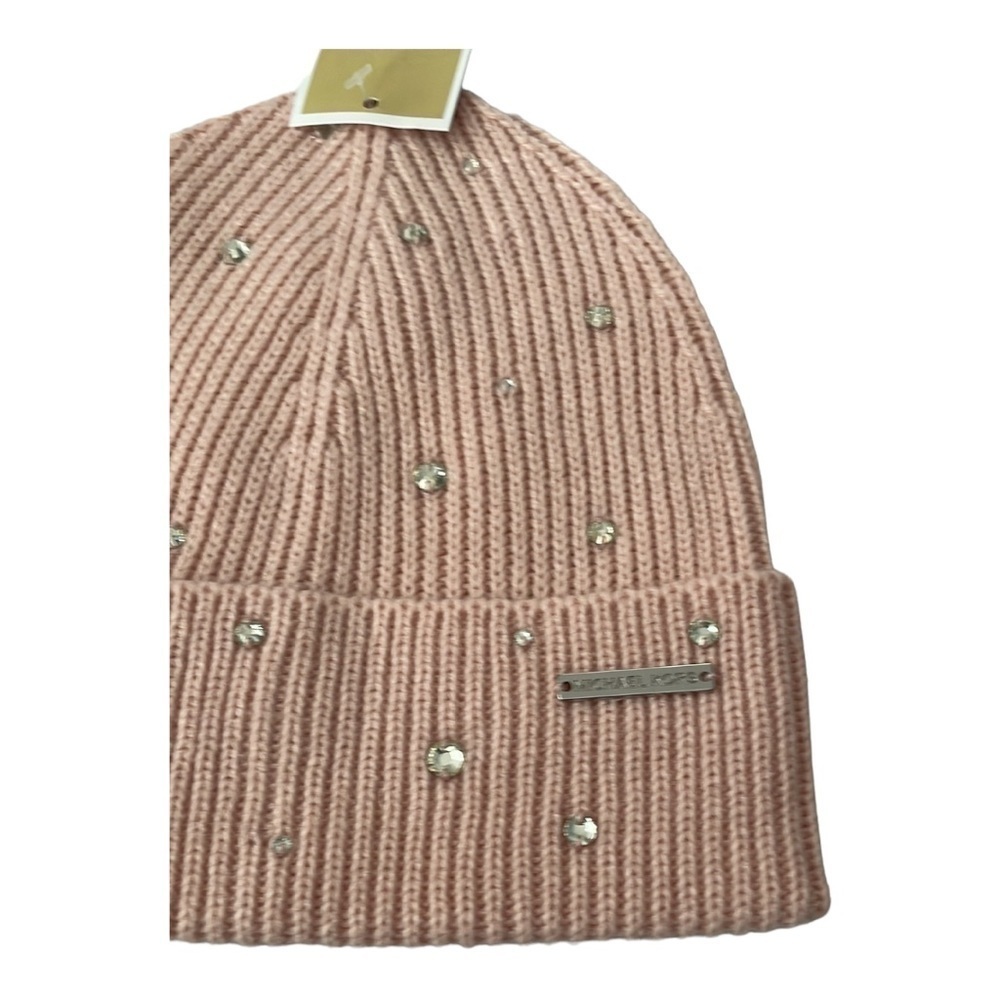♥️michael Kors♥️Crystal Embellished Ribbed Hat one size - Picture 4 of 6